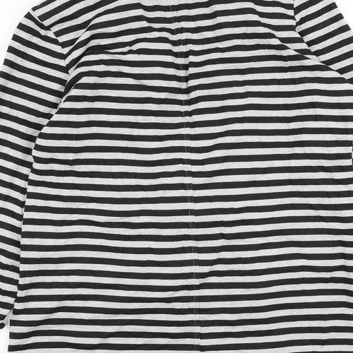 Dunnes Stores Womens Grey Striped  Jacket Blazer Size 14  Button