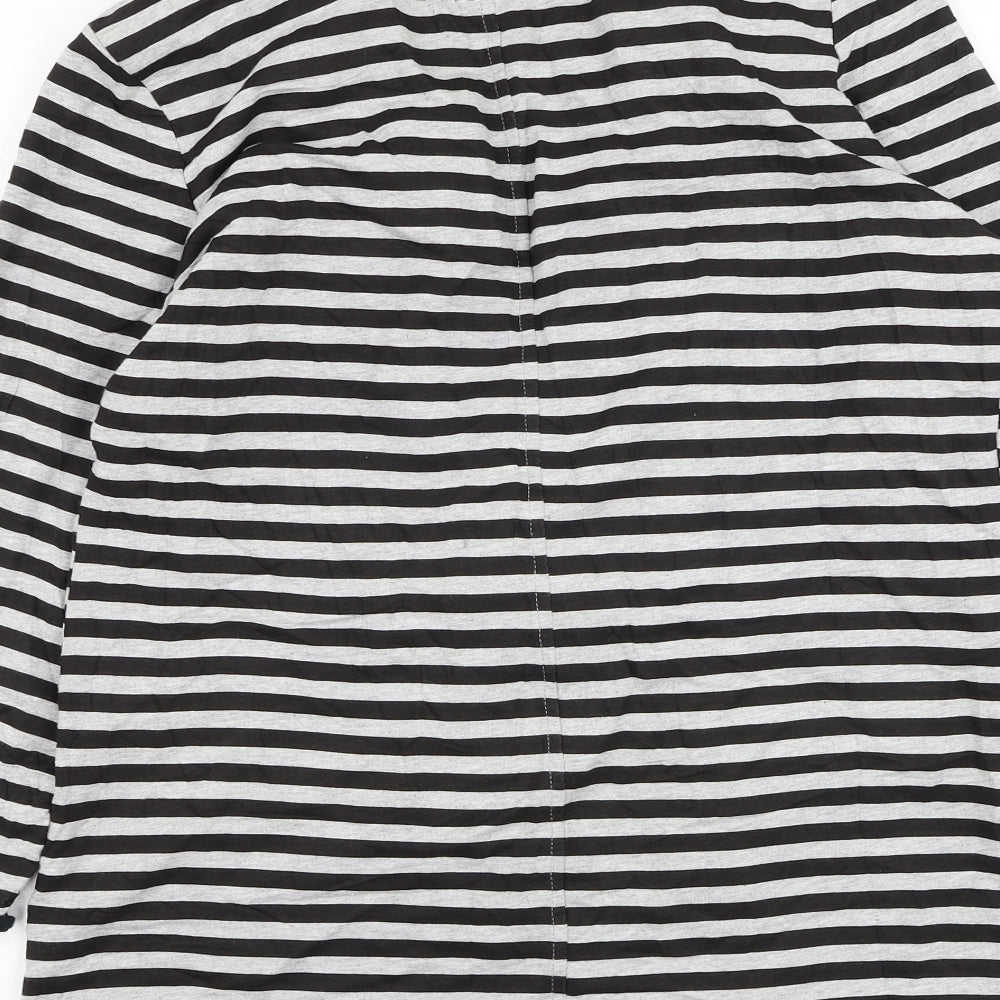 Dunnes Stores Womens Grey Striped  Jacket Blazer Size 14  Button