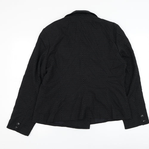Kaliko Womens Black Polka Dot  Jacket Blazer Size 18  Button