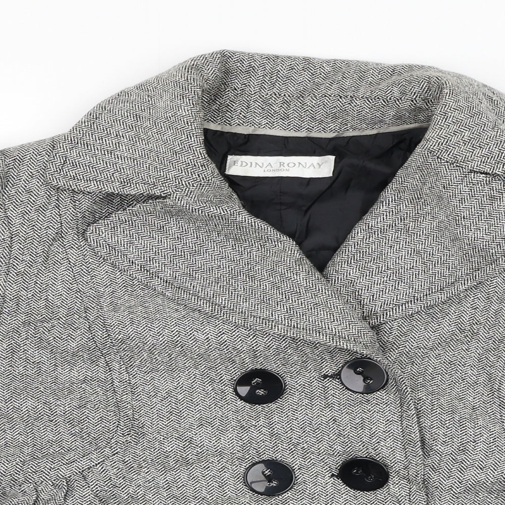 Edina Ronay Womens Grey   Jacket  Size 12  Button