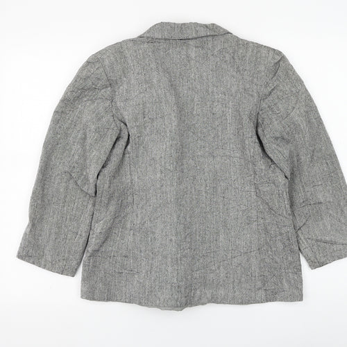Preworn Womens Grey   Jacket Blazer Size 12  Button