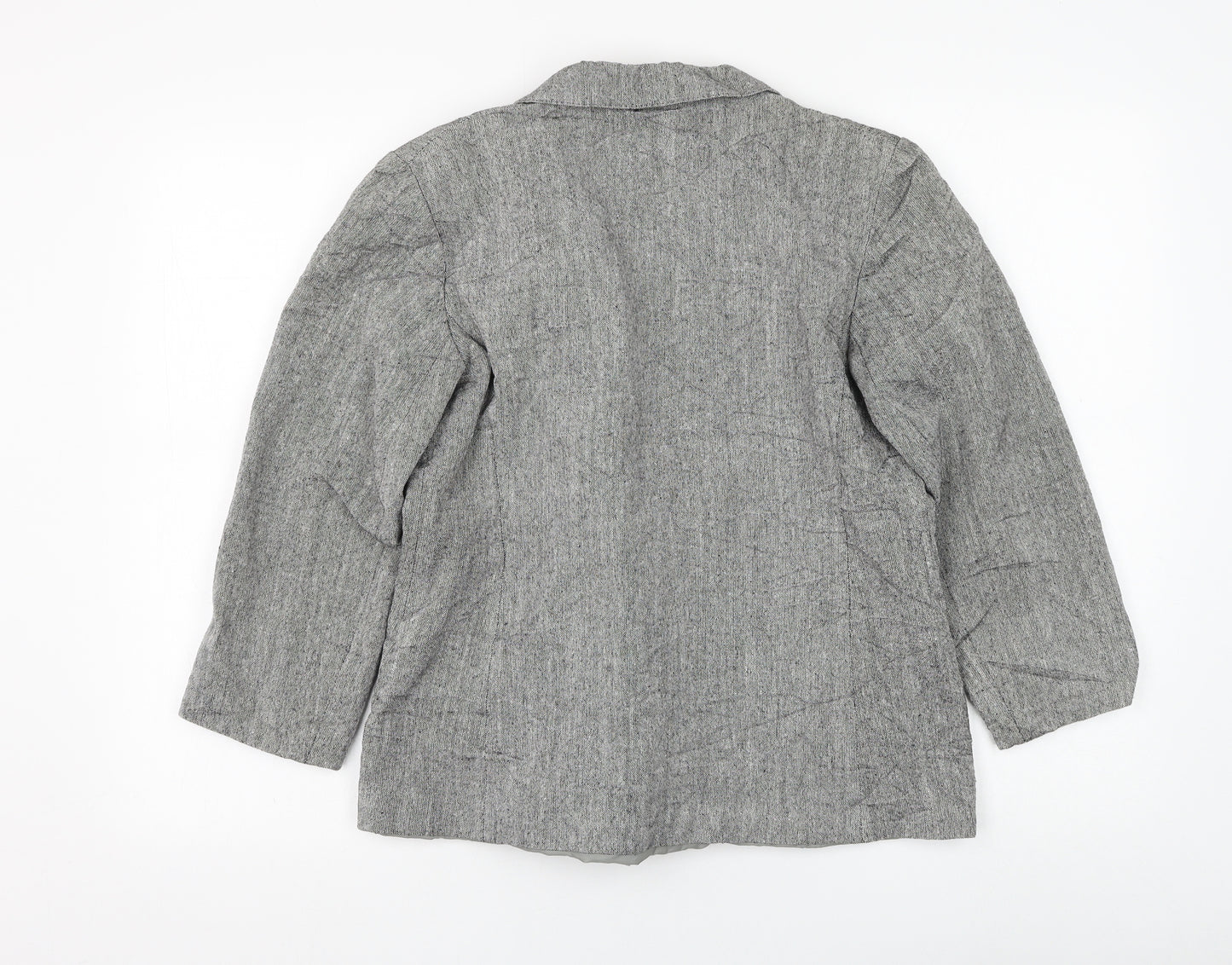 Preworn Womens Grey   Jacket Blazer Size 12  Button