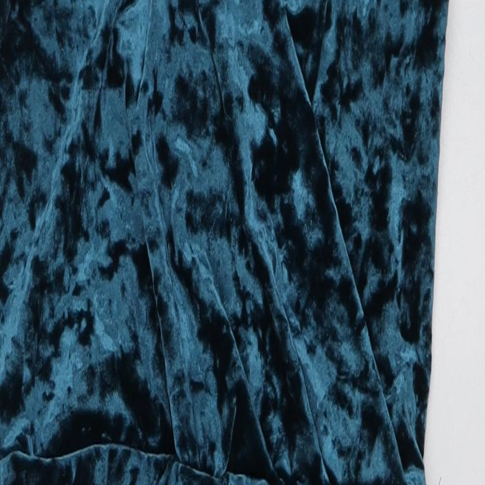 New Look Womens Blue  Polyester Mermaid  Size 8  V-Neck