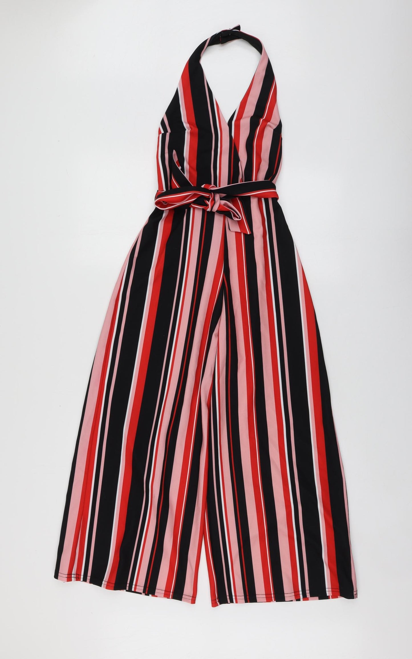 New Look Womens Multicoloured Striped Polyester Trousers One-Piece Size 8
