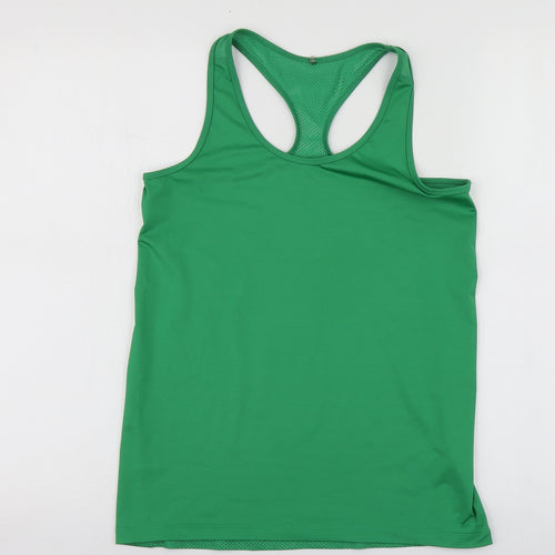 ASOS Womens Green  Polyester Basic T-Shirt Size 6 Round Neck