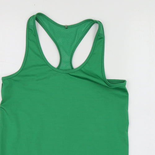 ASOS Womens Green  Polyester Basic T-Shirt Size 6 Round Neck