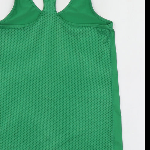 ASOS Womens Green  Polyester Basic T-Shirt Size 6 Round Neck