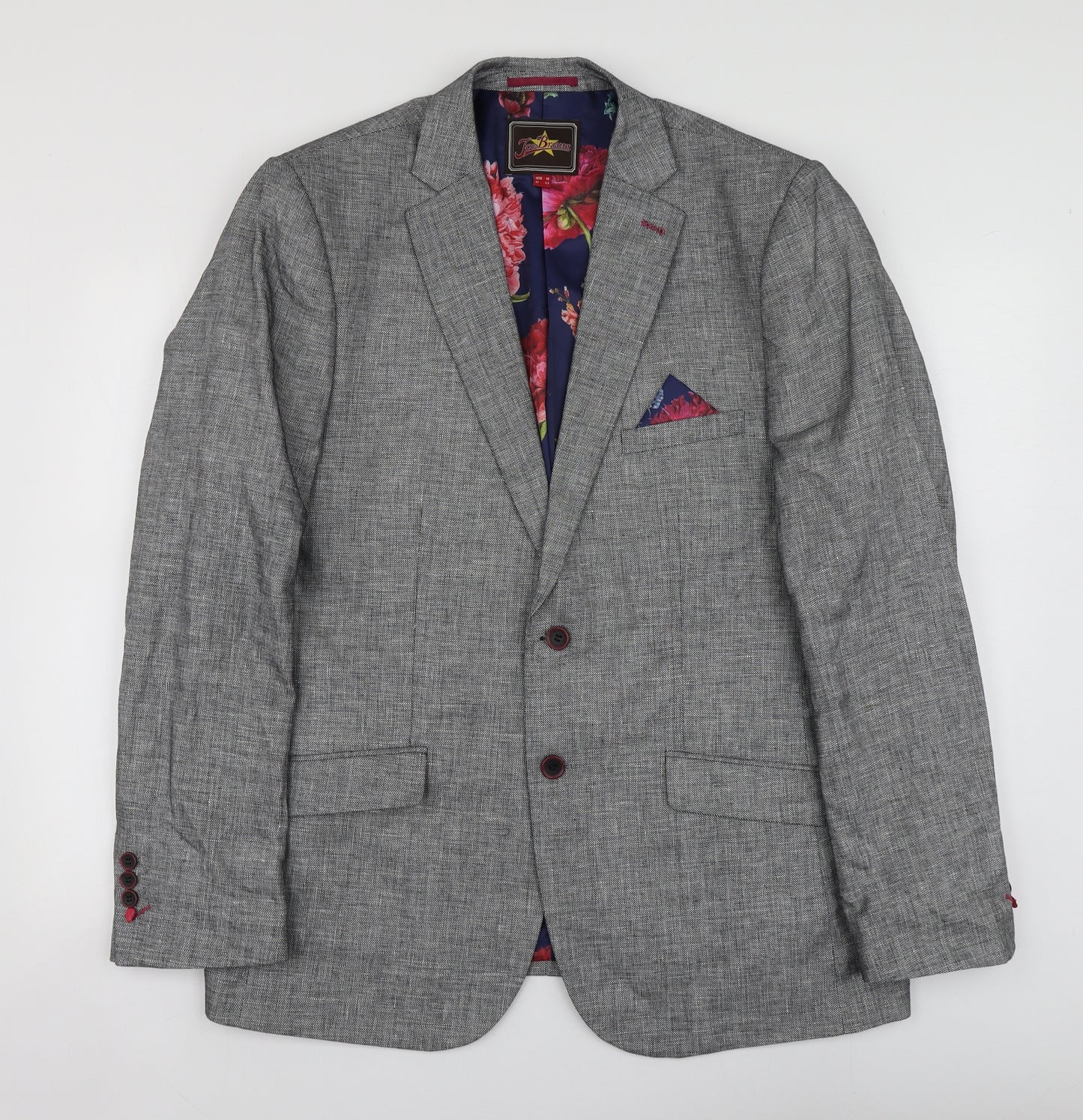 Joe Browns Mens Grey  Linen Jacket Suit Jacket Size 44