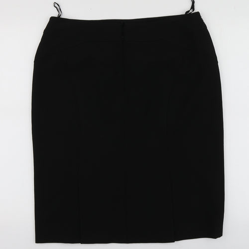 Basler Womens Black  Acetate A-Line Skirt Size 16