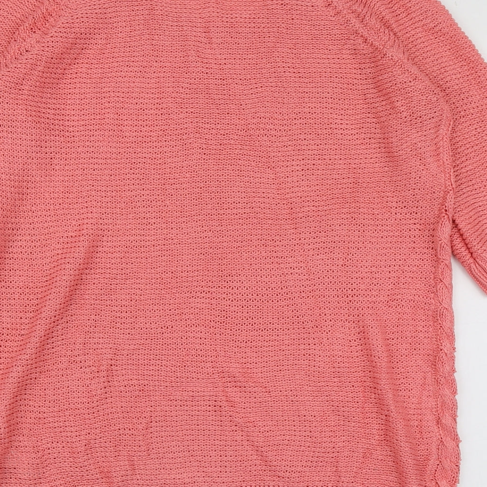 F&F Womens Pink Round Neck  Acrylic Pullover Jumper Size 18