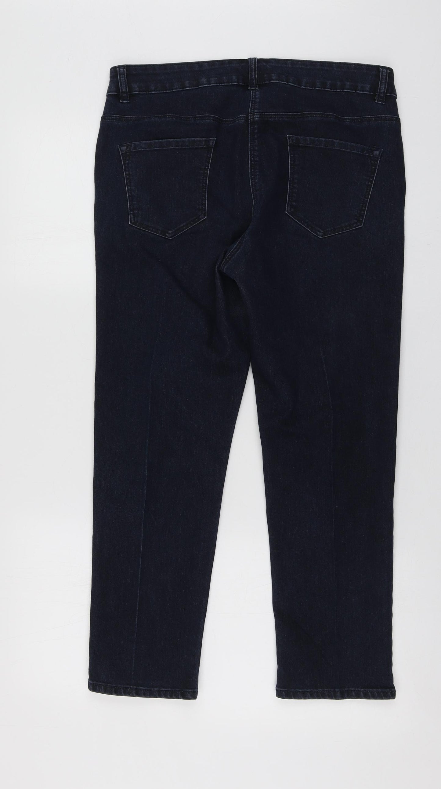 Bonmarché Womens Blue  Cotton Skinny Jeans Size 14 L24 in Regular