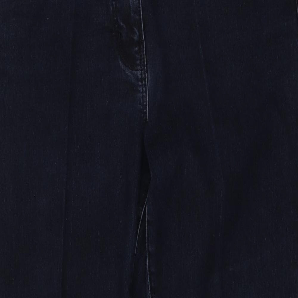 Bonmarché Womens Blue  Cotton Skinny Jeans Size 14 L24 in Regular