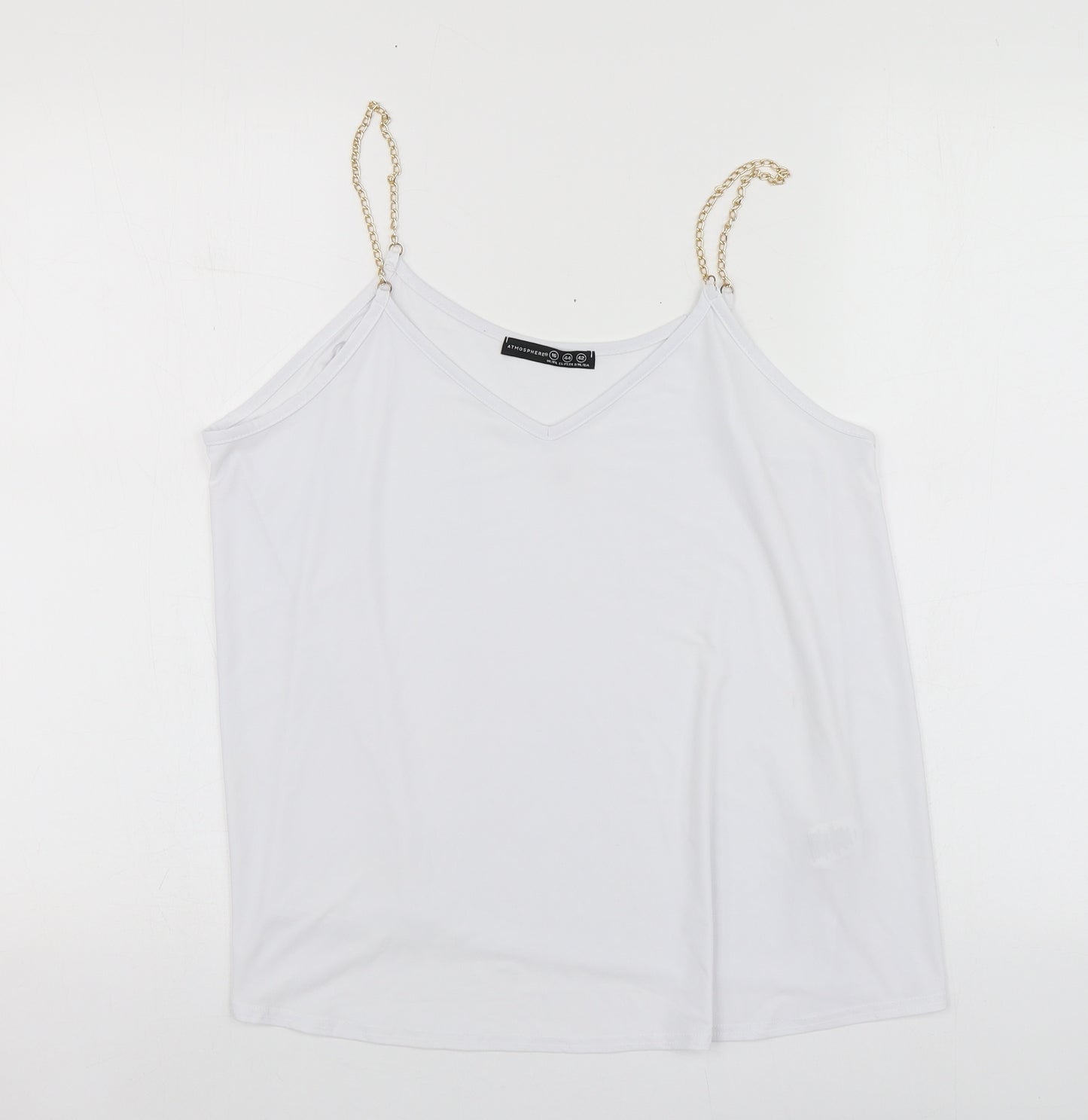 Atmosphere Womens White  Polyester Basic T-Shirt Size 16 Round Neck