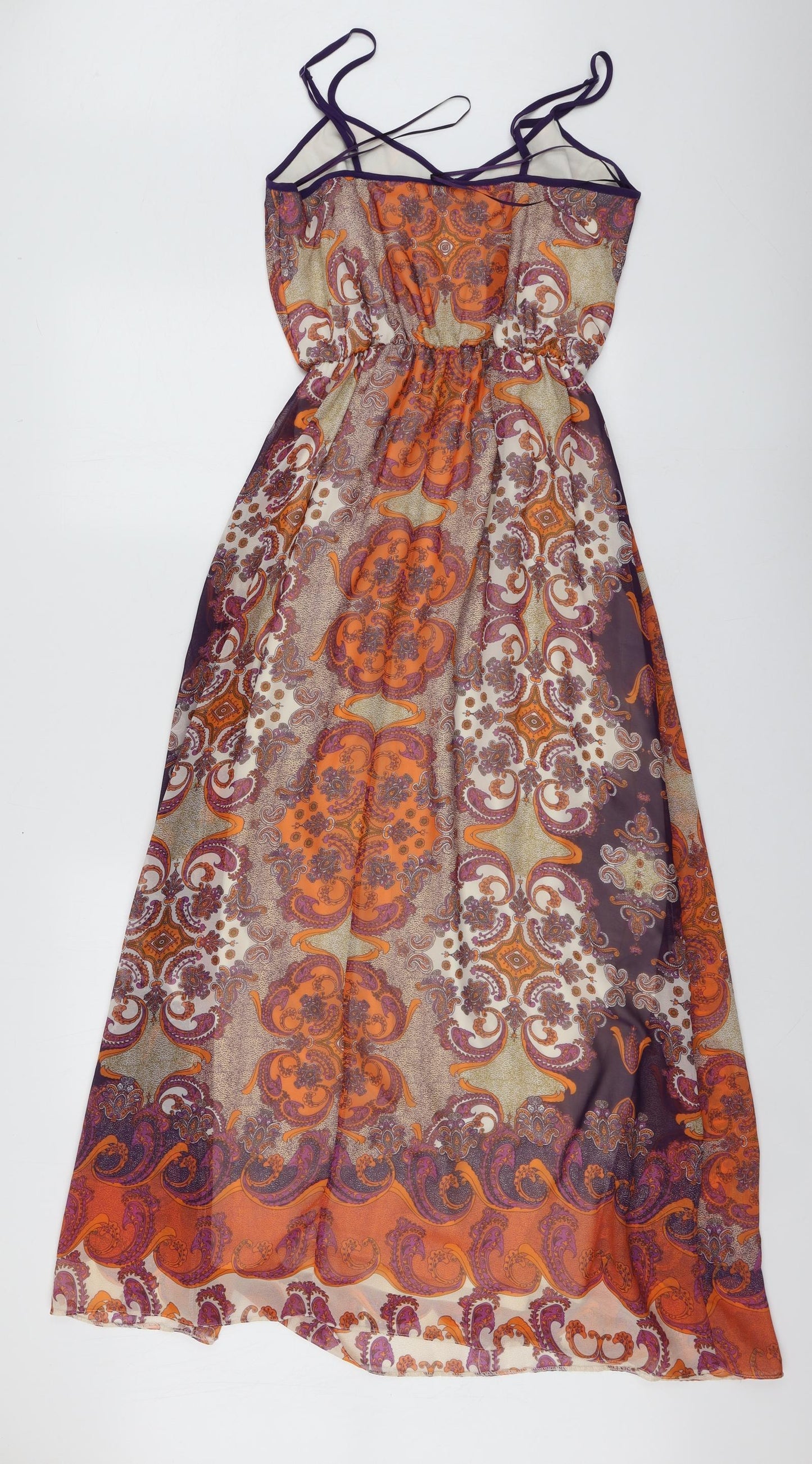 Miss Selfridge Womens Multicoloured Fair Isle Polyester Maxi  Size 12  V-Neck