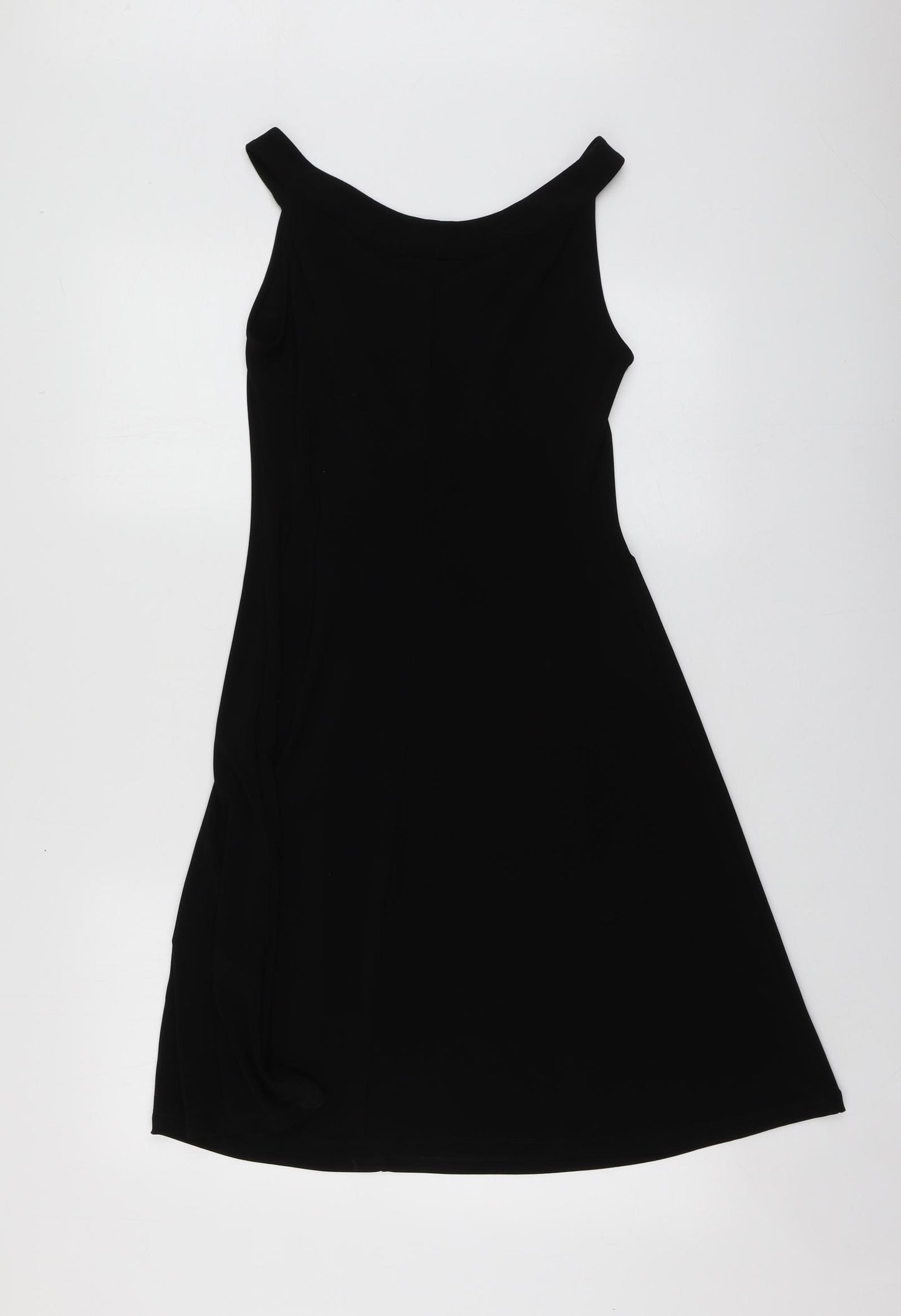 Wallis Womens Black  Polyester Shirt Dress  Size 8  Roll Neck
