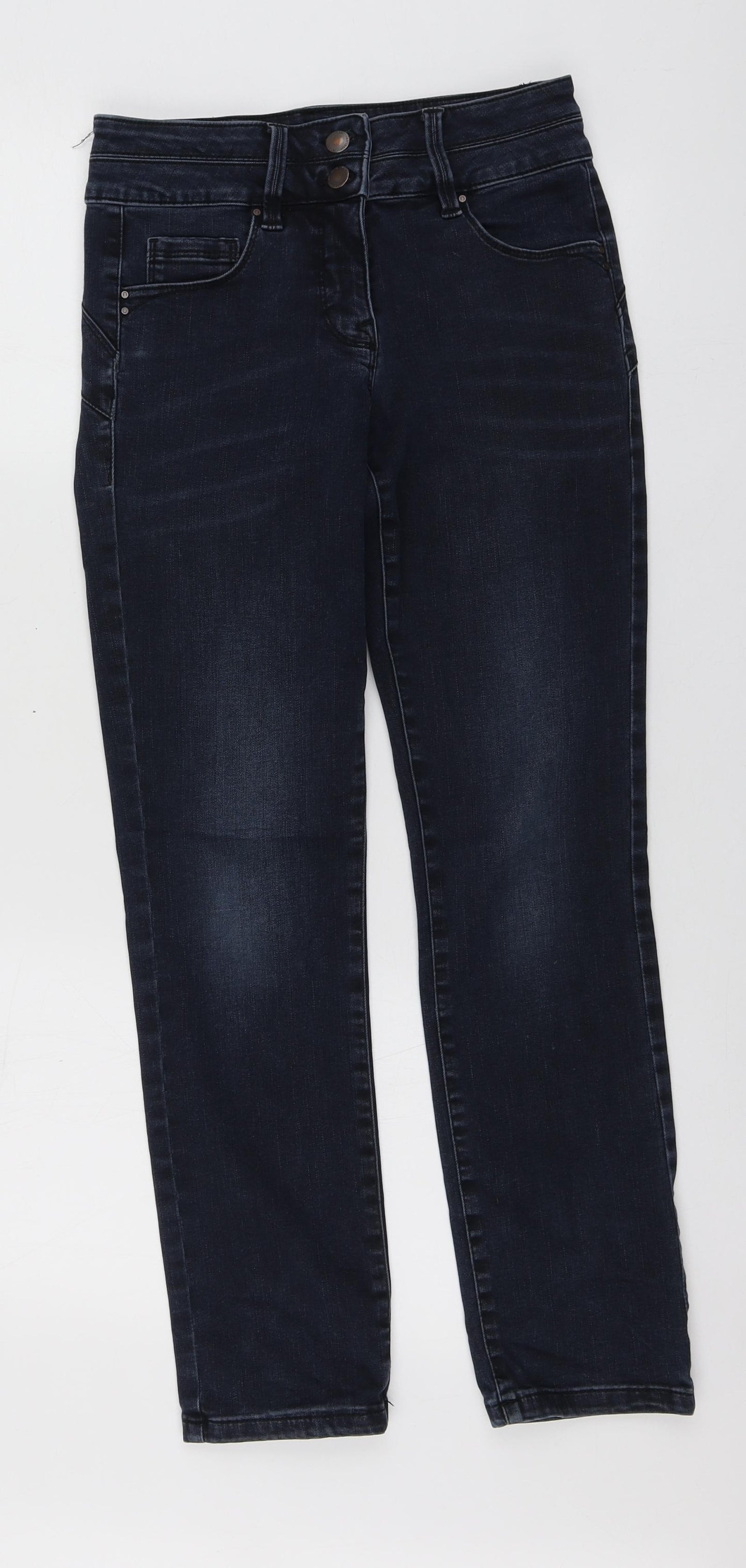 NEXT Womens Blue  Cotton Skinny Jeans Size 10 L27 in Regular