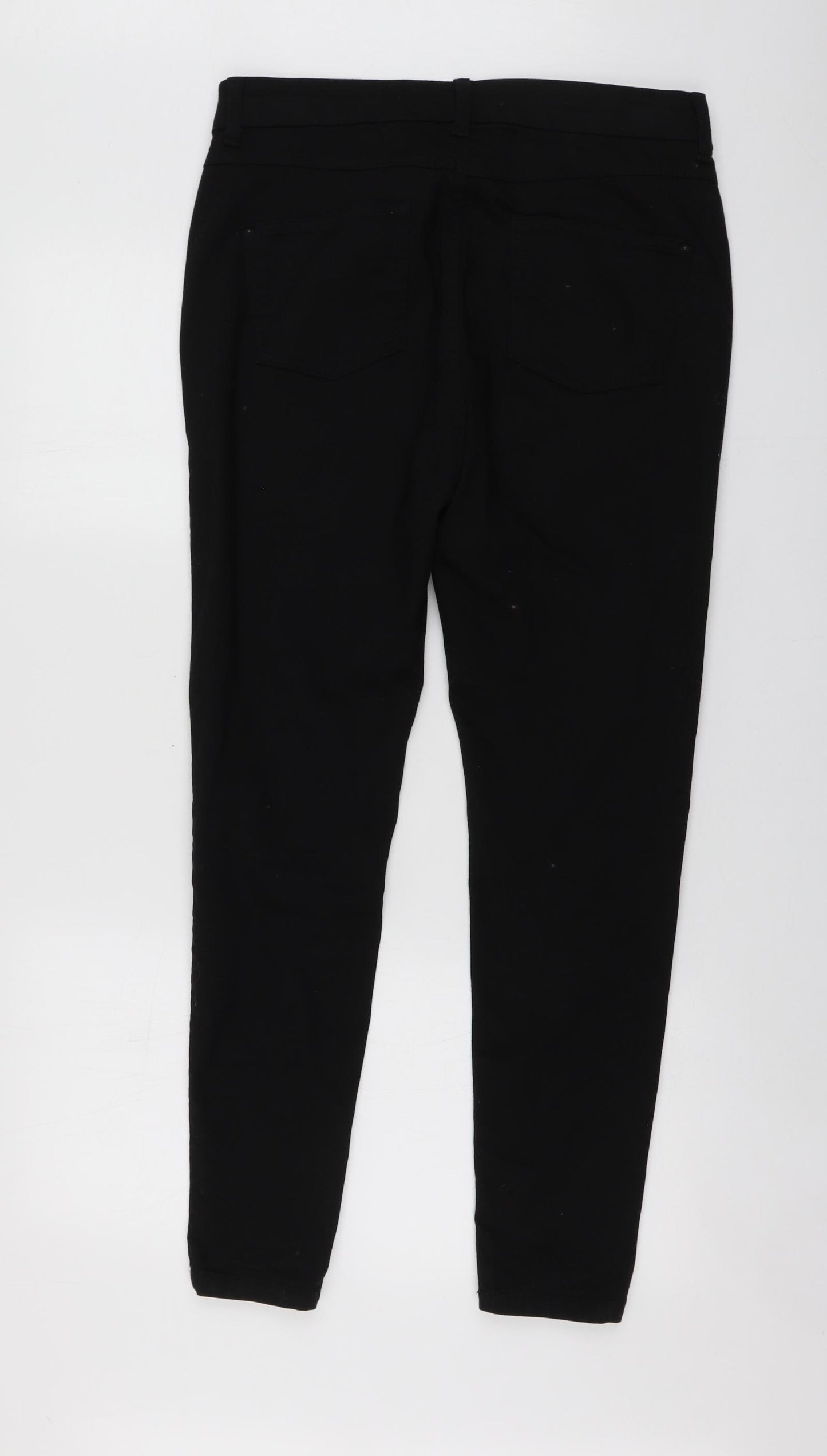 M&S Womens Black  Cotton Harem Trousers Size 14 L28 in Regular