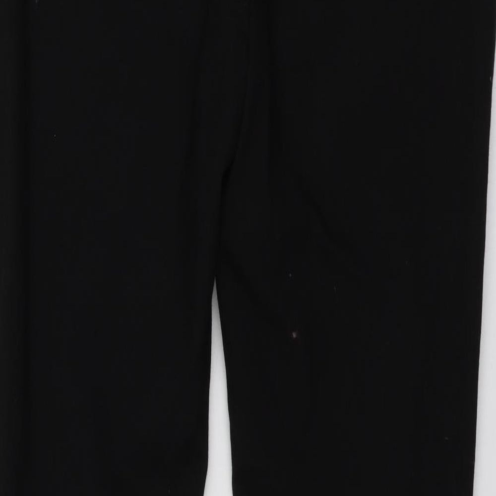M&S Womens Black  Cotton Harem Trousers Size 14 L28 in Regular