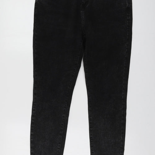TU Womens Black  Cotton Skinny Jeans Size 14 L29 in Regular