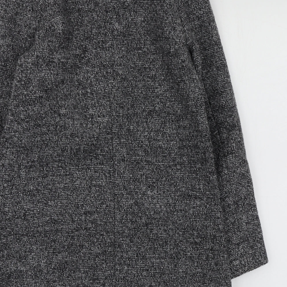 New Look Womens Grey   Pea Coat Coat Size 6