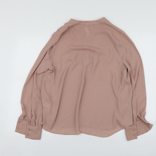 Primark Womens Pink  Polyester Basic Blouse Size 10 V-Neck