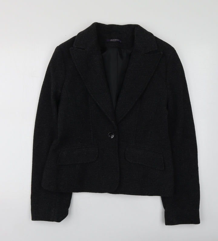 Mila Paoli Womens Grey Jacket Size 14