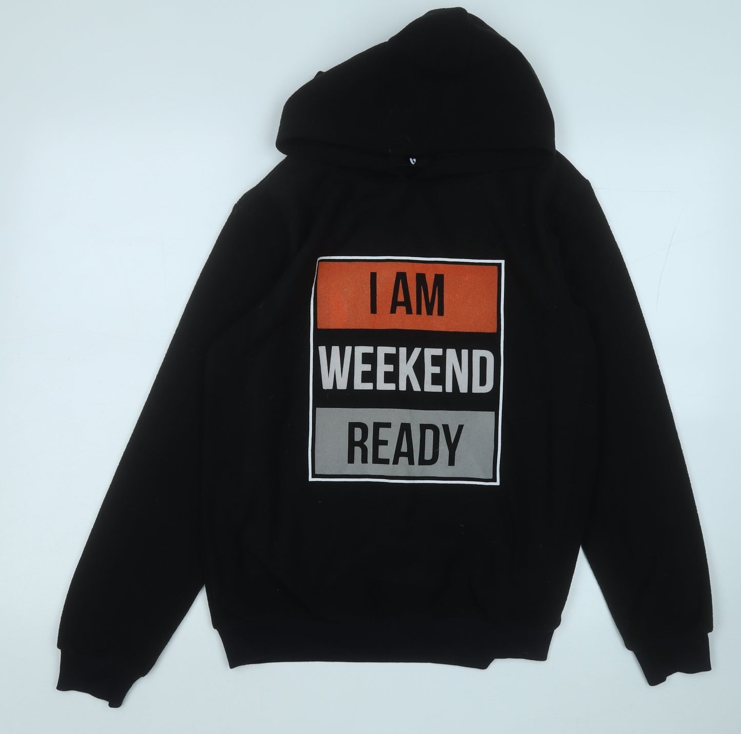 Very Boys Black  Polyester Pullover Hoodie Size 13 Years   - I AM WEEKEND READY