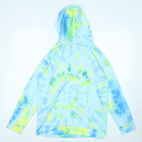 Preworn Womens Multicoloured Geometric Cotton Pullover Hoodie Size S