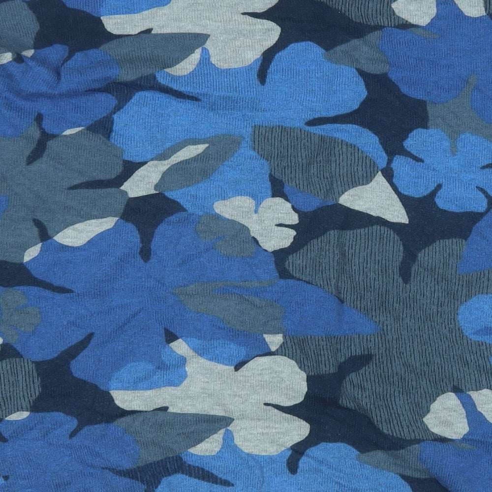 Seasalt Cornwall Womens Blue Round Neck Floral Cotton Pullover Jumper Size 26