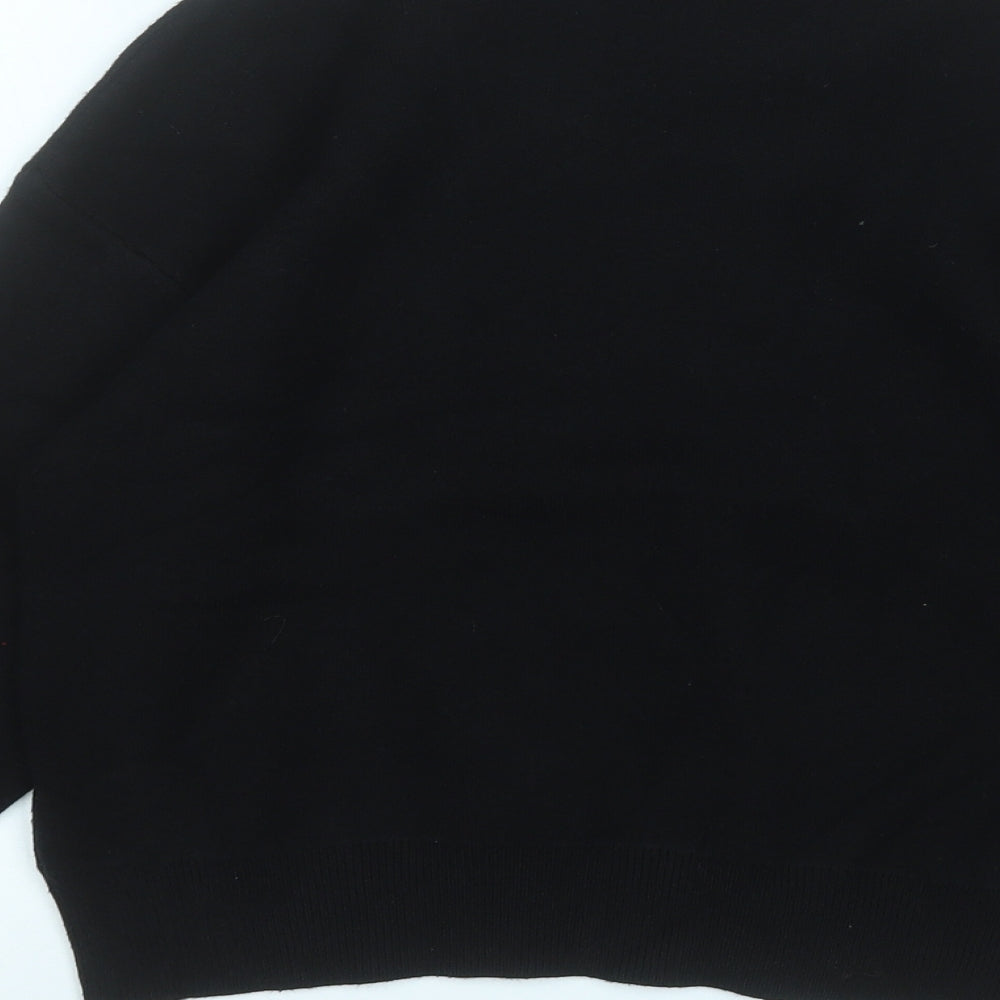 Primark Womens Black Mock Neck  Acrylic Pullover Jumper Size 6