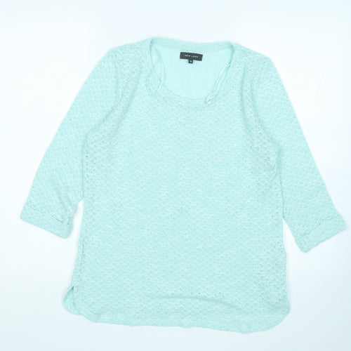 New Look Womens Blue Round Neck  Polyester Pullover Jumper Size 14