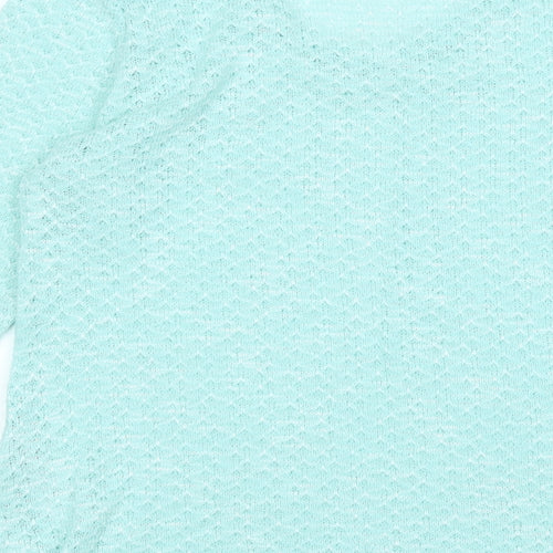 New Look Womens Blue Round Neck  Polyester Pullover Jumper Size 14