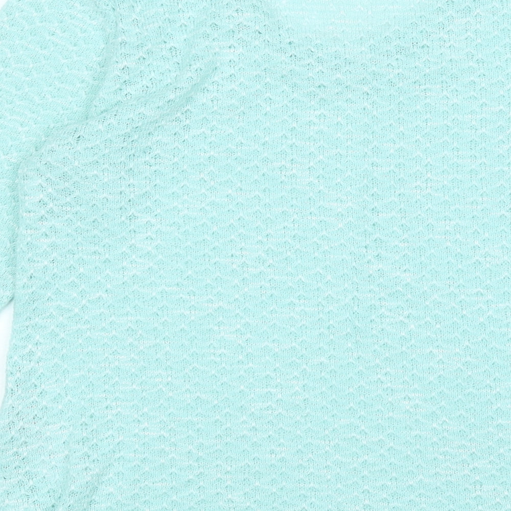 New Look Womens Blue Round Neck  Polyester Pullover Jumper Size 14