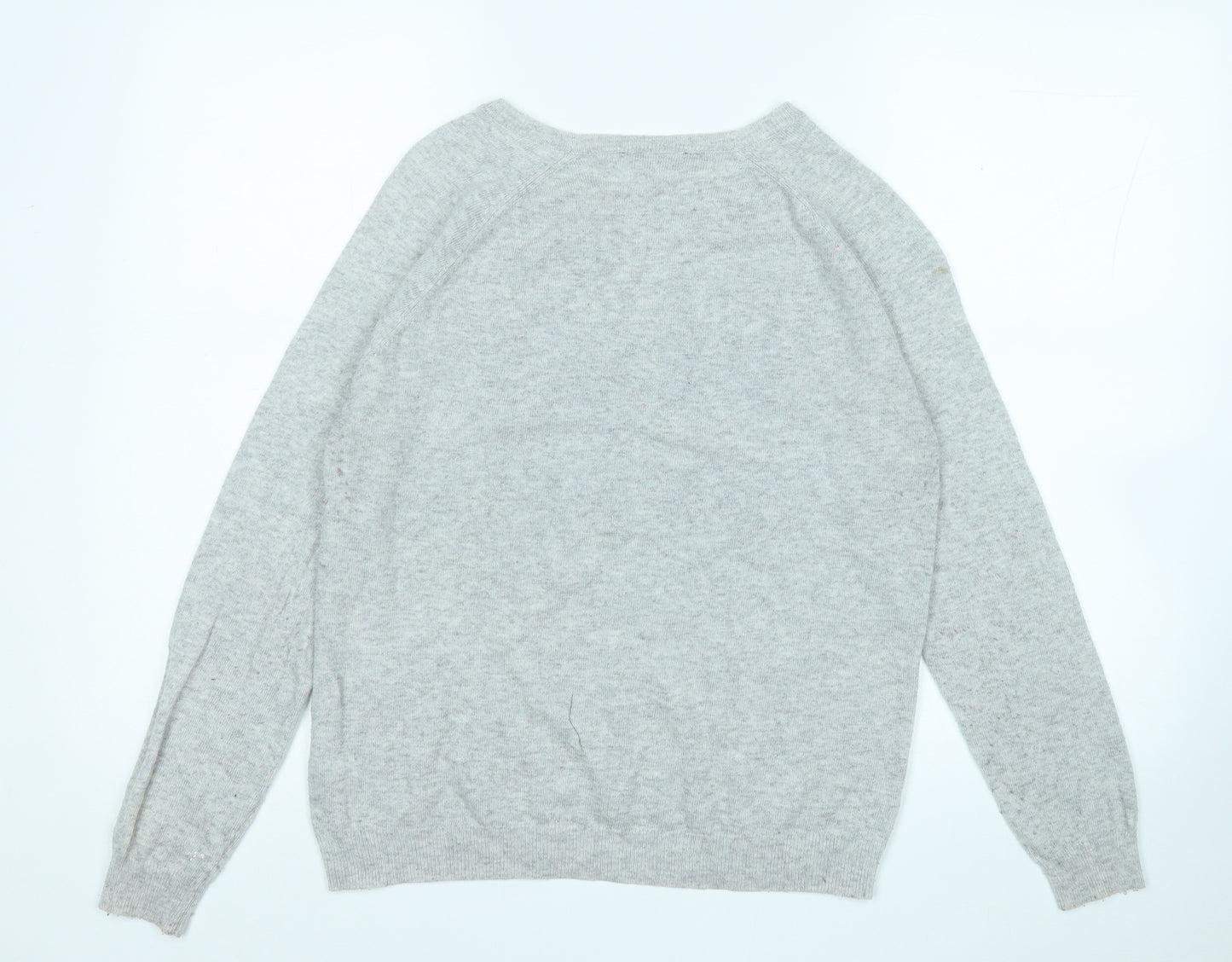Dorothy Perkins Womens Grey Round Neck  Acrylic Pullover Jumper Size 14   - New York City
