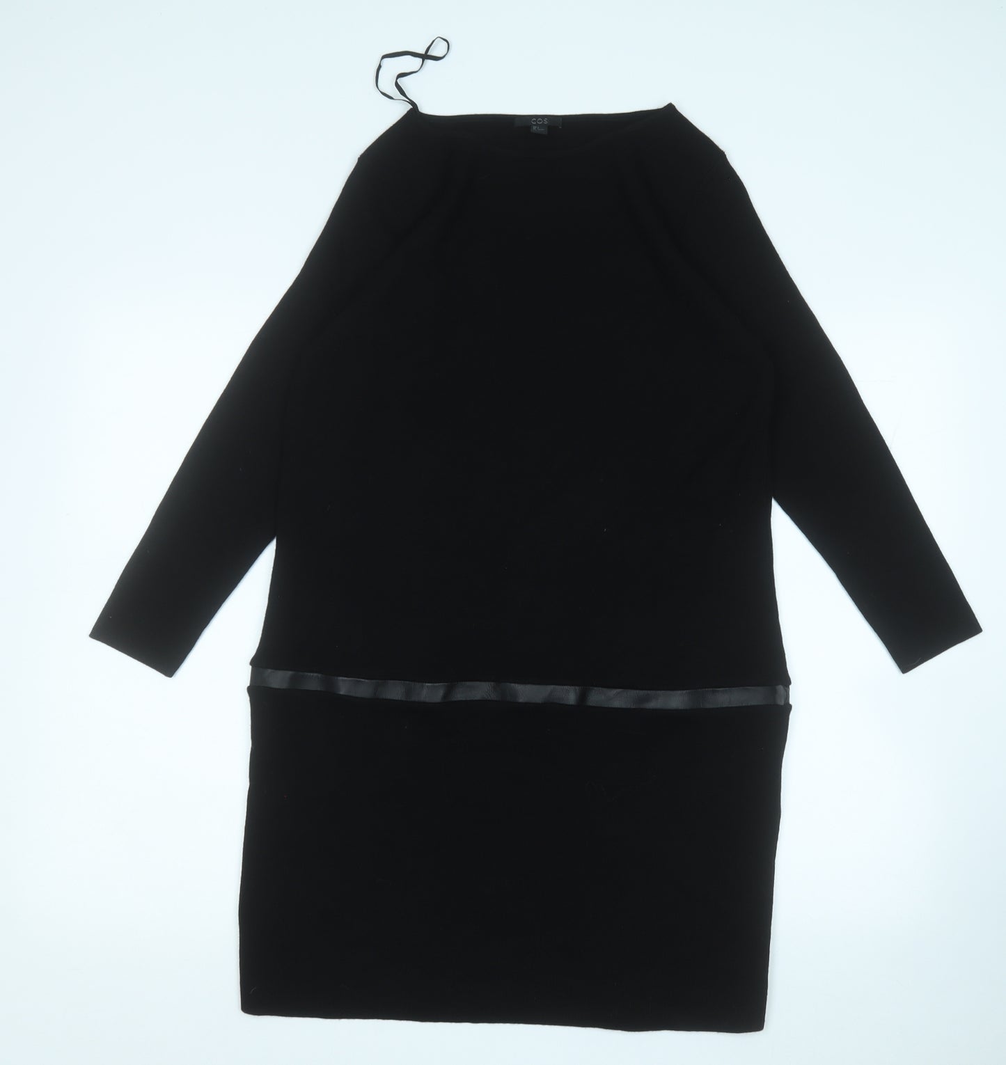 COS Womens Black  Cotton Jumper Dress  Size S  Round Neck