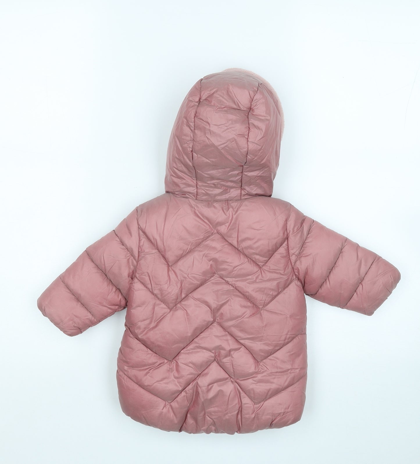 NEXT Girls Pink   Puffer Jacket Coat Size 3-6 Months