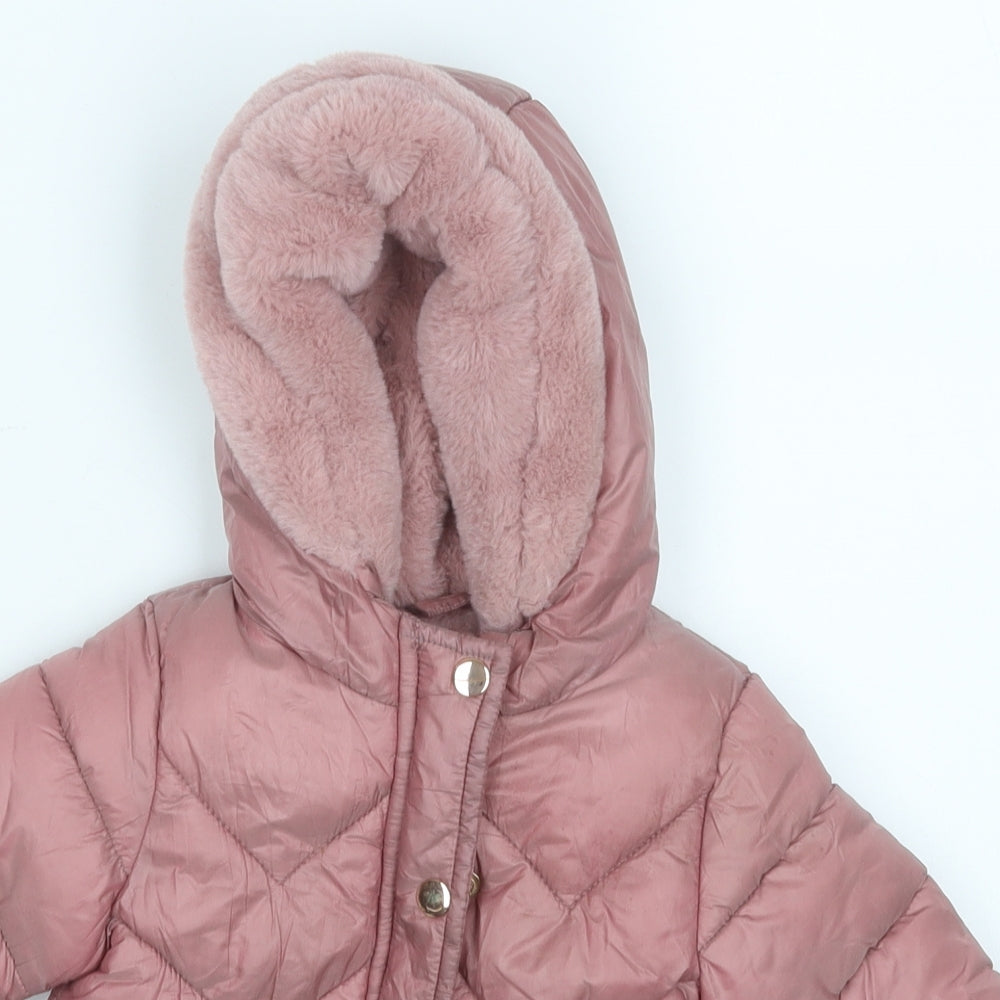 NEXT Girls Pink   Puffer Jacket Coat Size 3-6 Months