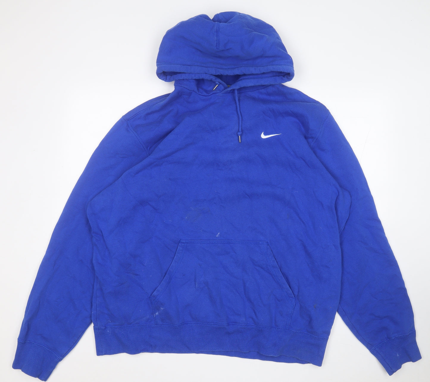 Nike Womens Blue  Cotton Pullover Hoodie Size 2XL