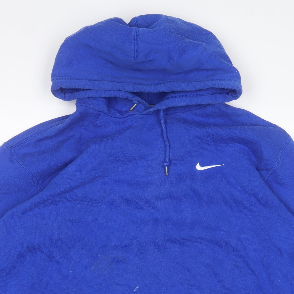 Nike Womens Blue  Cotton Pullover Hoodie Size 2XL