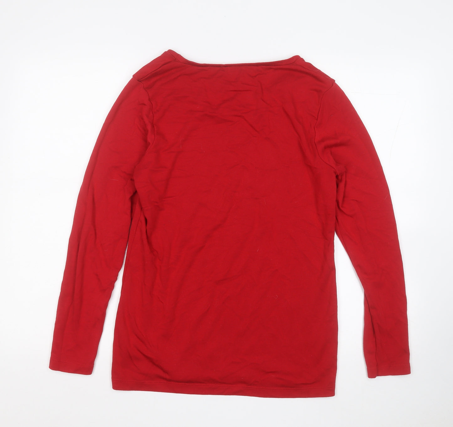 Heatgen Plus Womens Red Round Neck  Acrylic Pullover Jumper Size 18