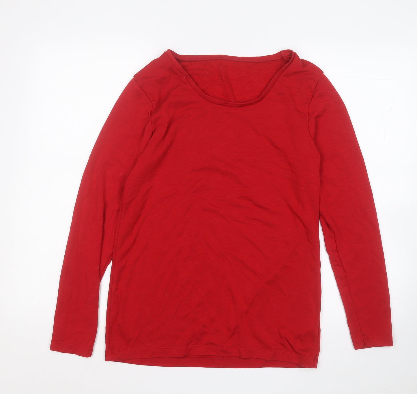 Heatgen Plus Womens Red Round Neck  Acrylic Pullover Jumper Size 18