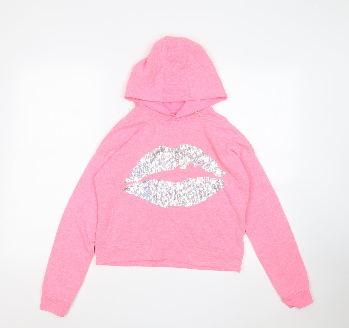 Primark Girls Pink  Polyester Pullover Hoodie Size 12-13 Years