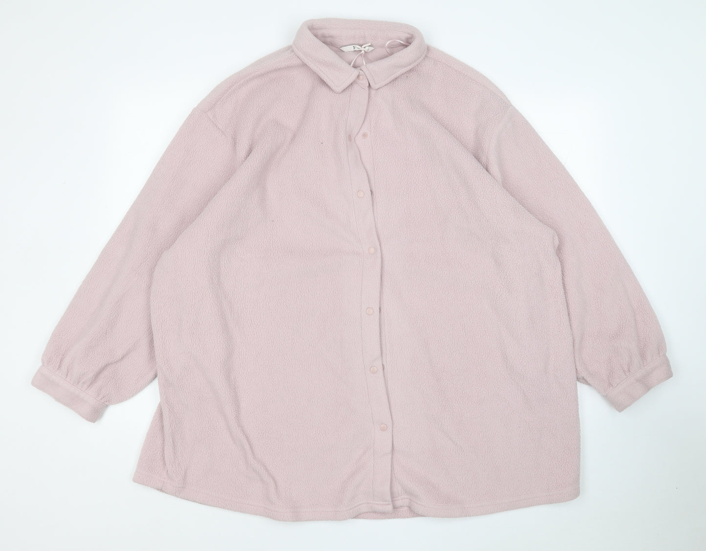 TU Womens Pink Collared  Polyester Cardigan Jumper Size 22