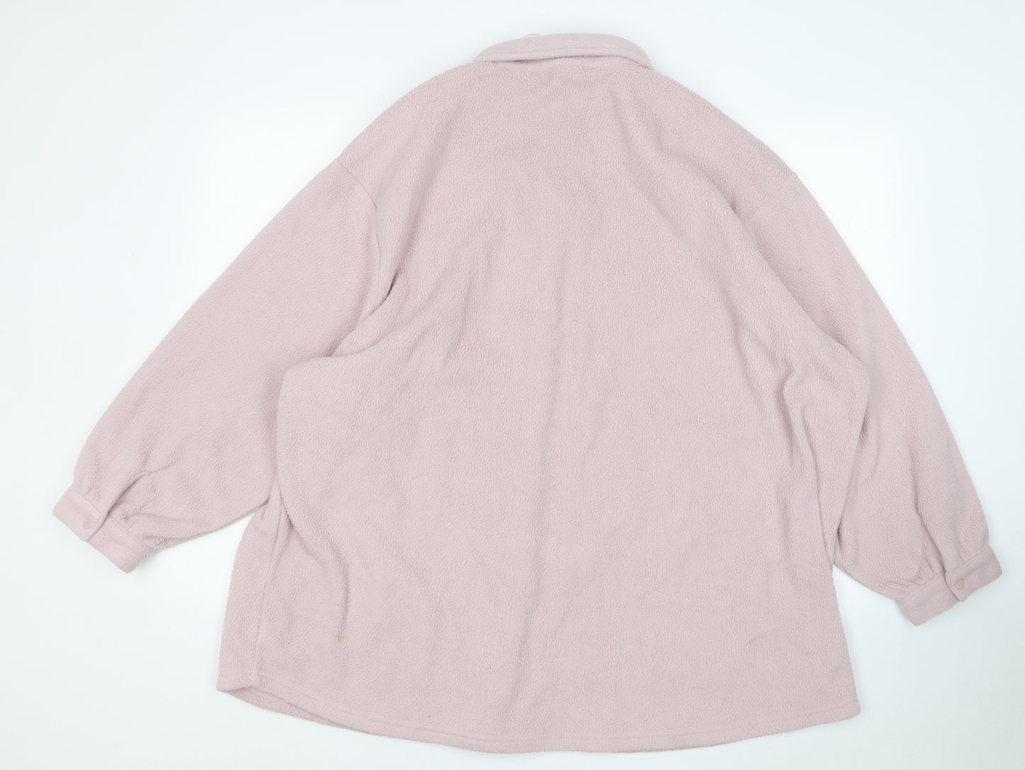 TU Womens Pink Collared  Polyester Cardigan Jumper Size 22