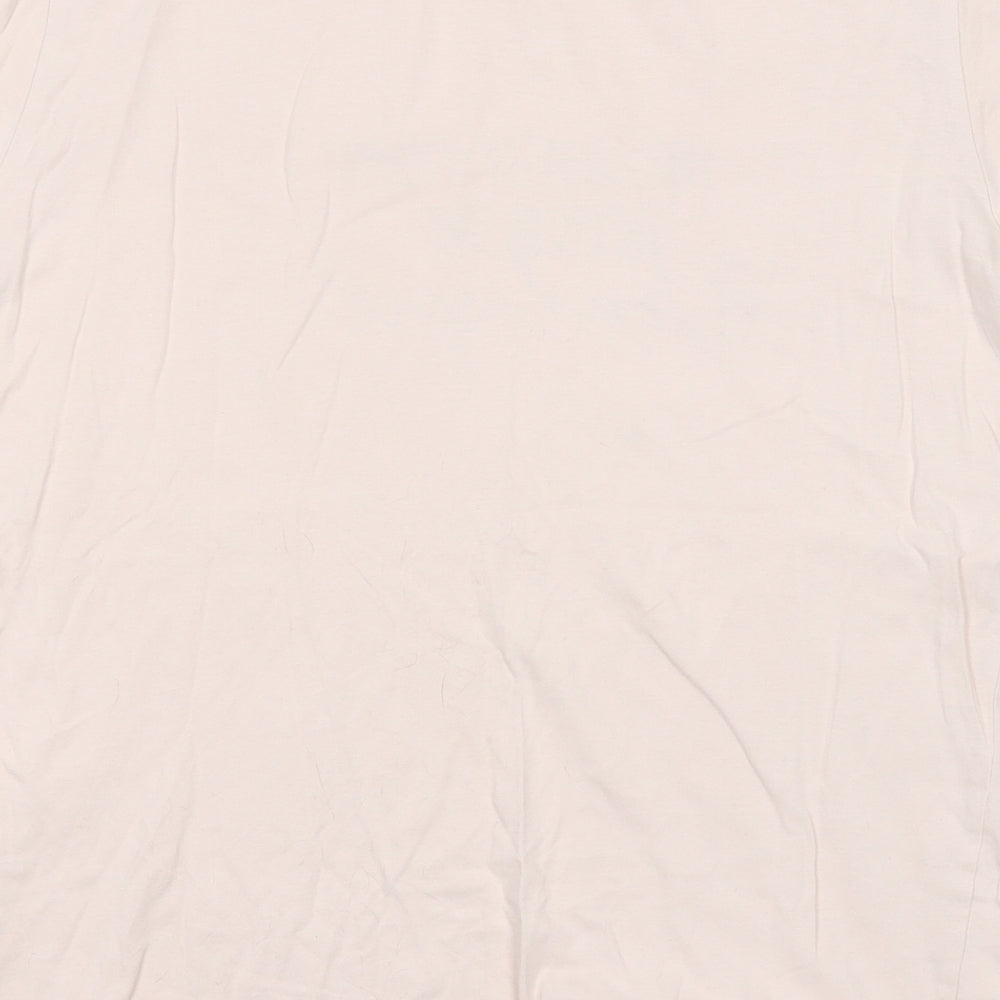 New Look Womens Beige  100% Cotton Basic T-Shirt Size 16 Round Neck - Be your own kind of wonderful