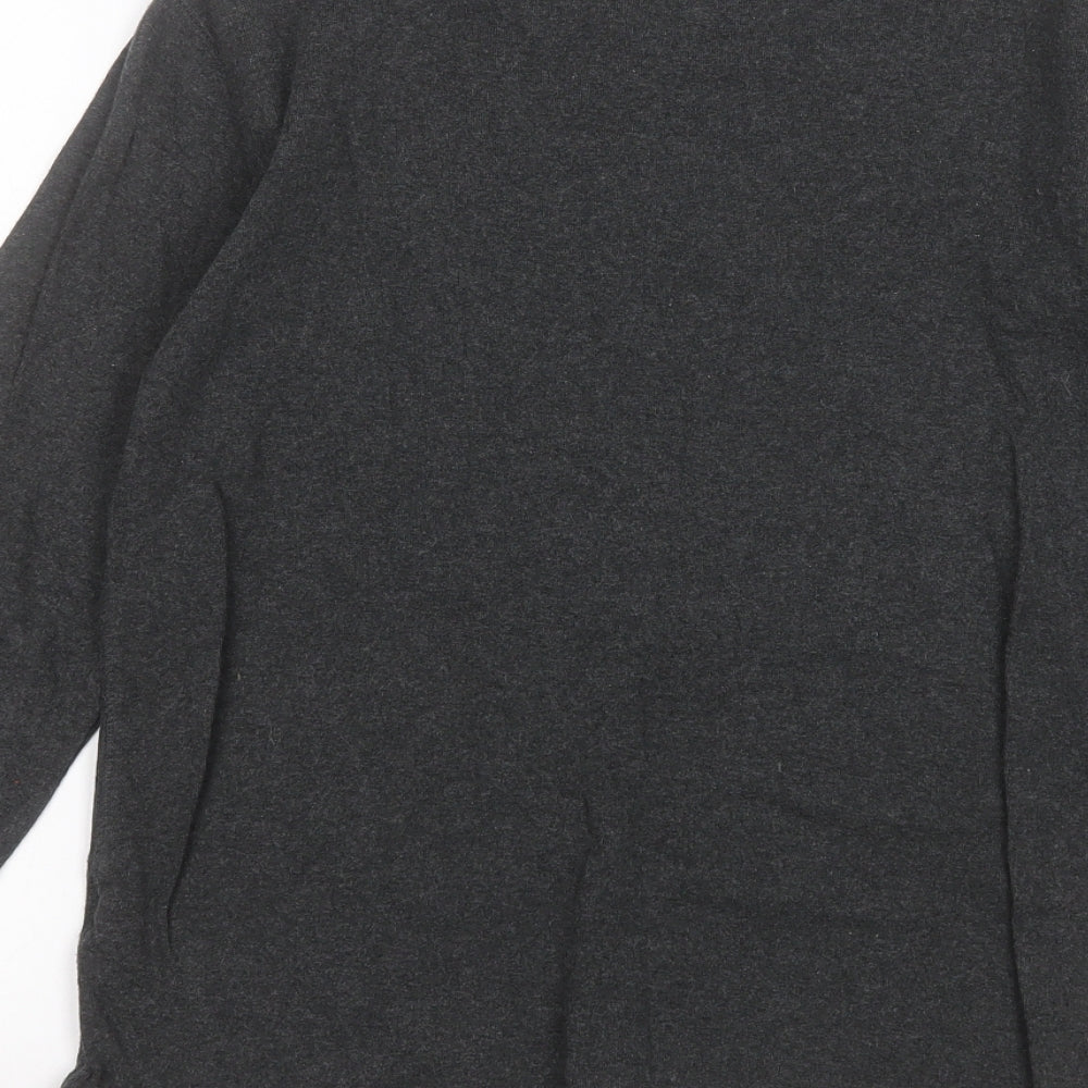 H&M Boys Grey  Cotton Basic T-Shirt Size 14-15 Years Round Neck
