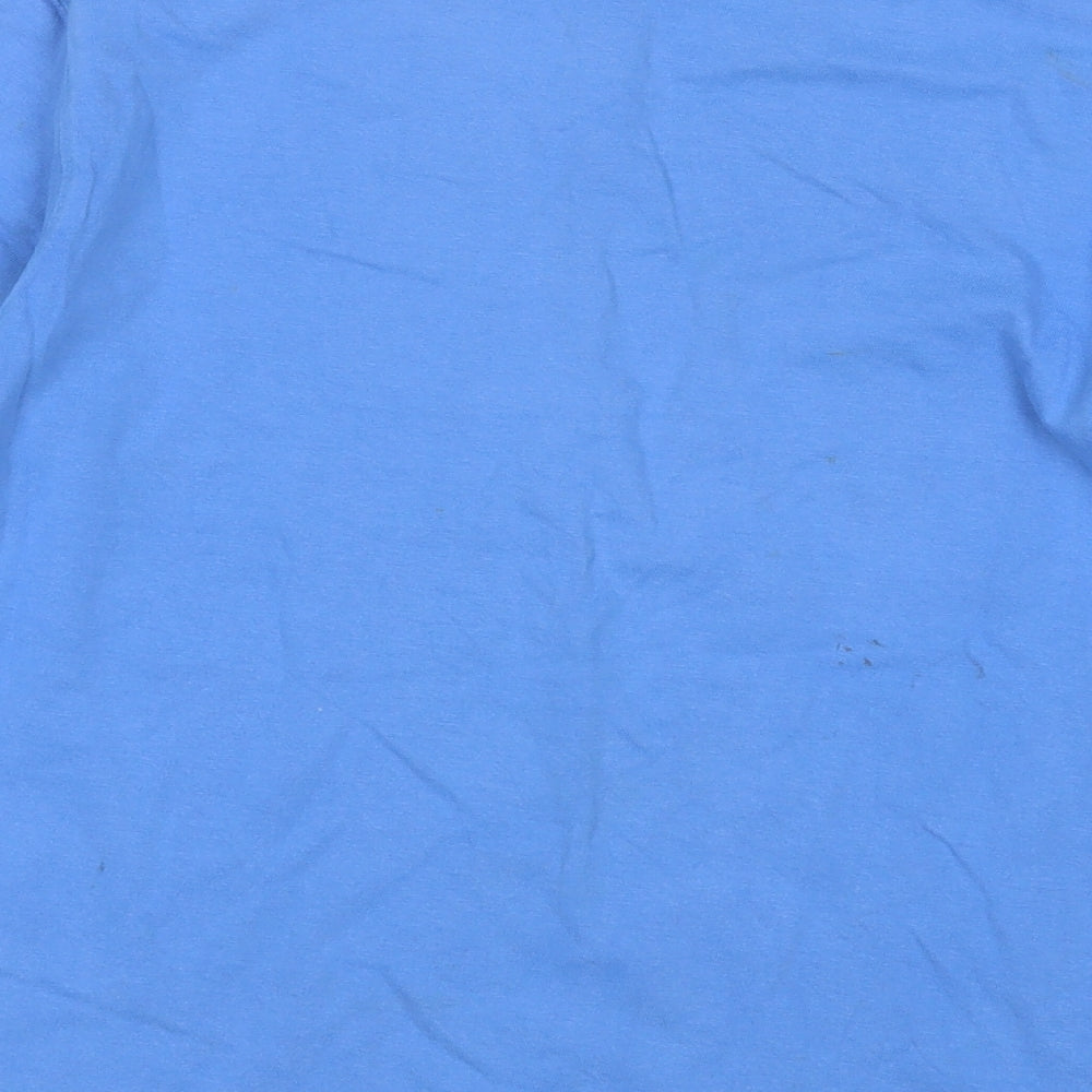 Dunnes Stores Mens Blue  Cotton  T-Shirt Size XS Round Neck  - T-Rex Predator Series