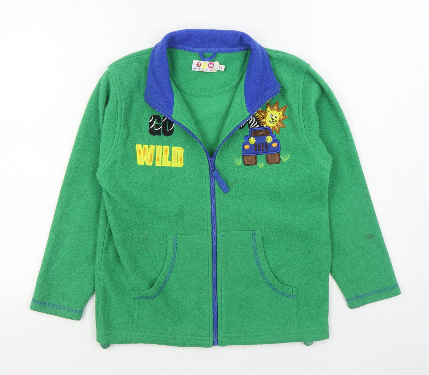 EWM Boys Green   Jacket  Size 9-10 Years  Zip