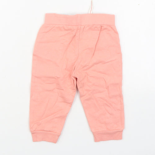 Heatons baby Girls Pink  100% Cotton Jogger Trousers Size 6-9 Months  Tie