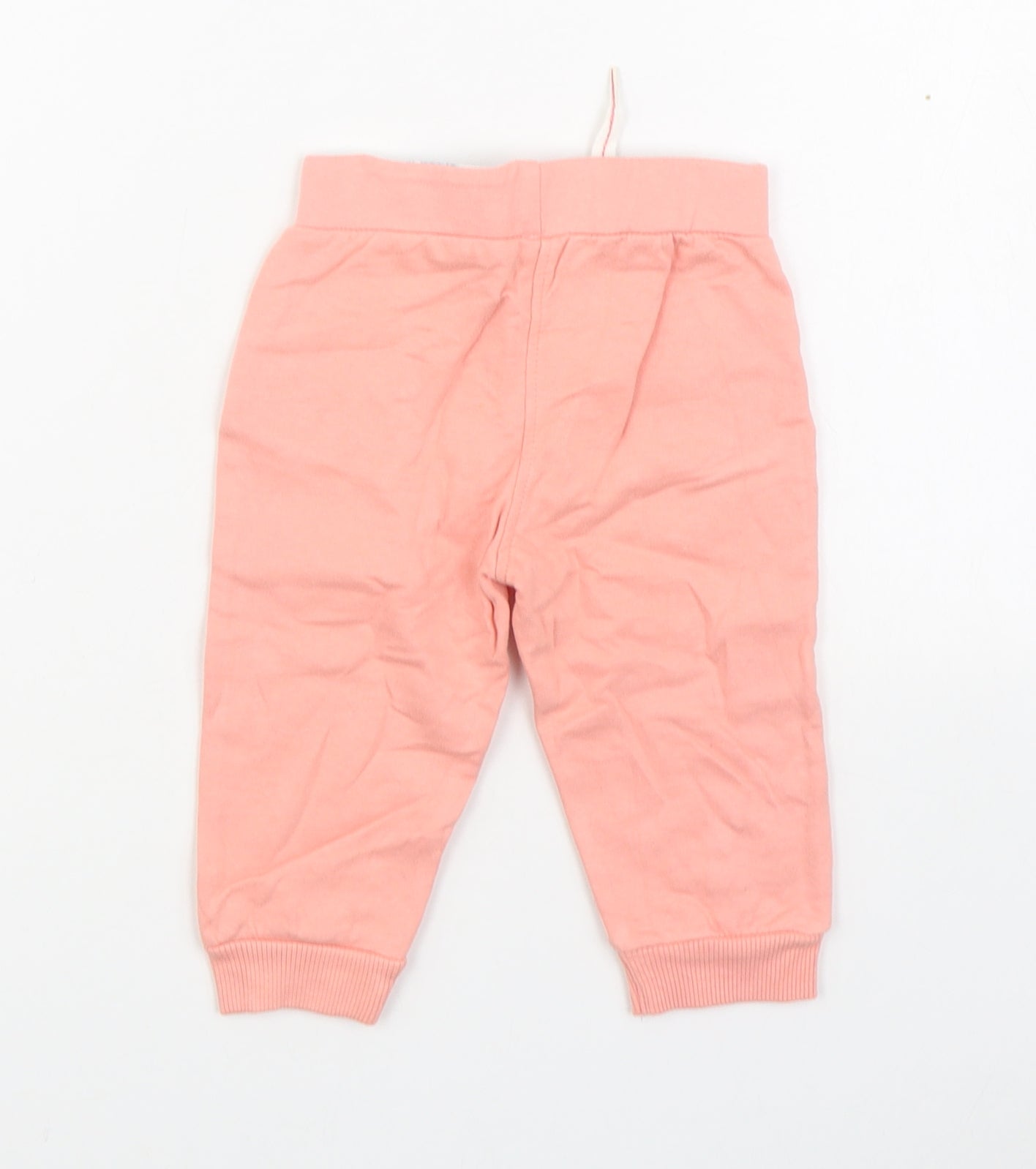 Heatons baby Girls Pink  100% Cotton Jogger Trousers Size 6-9 Months  Tie